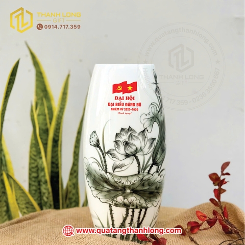 Quà tặng Đại Hội  - Lọ hoa sứ in logo