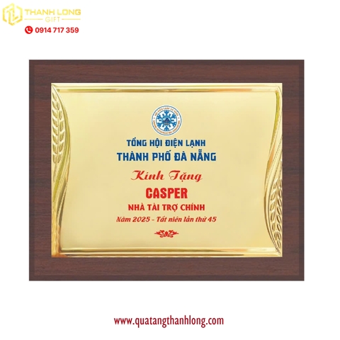 Bảng vinh danh vàng cao cấp 21x26cm