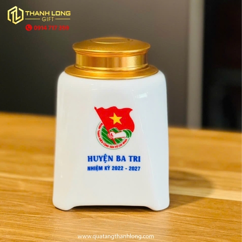Lọ Chè Sứ in Logo Đoàn Thanh Niên Cộng Sản Hồ Chí Minh