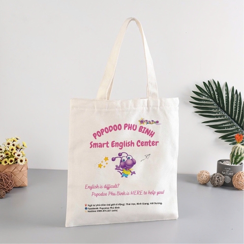 Túi vải canvas in logo theo thương hiệu