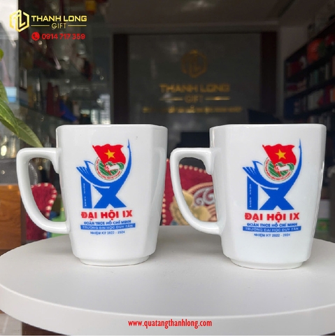 ly sứ cao cấp quà tặng đại hội - in logo theo yêu cầu