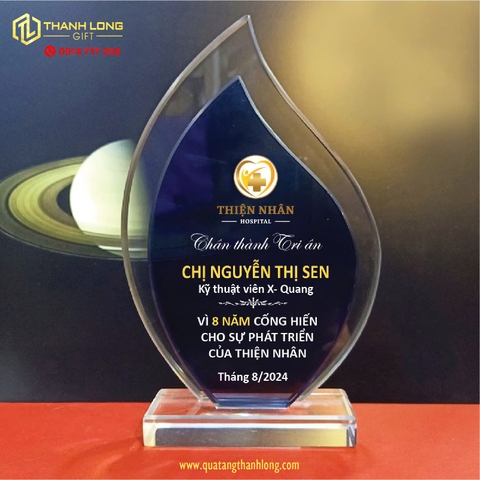 Kỷ Niệm Chương Pha Lê 2 tấm