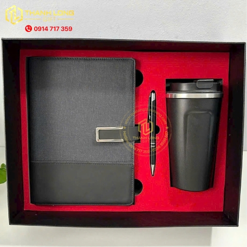 Bộ quà tặng sổ tay, bút ký, ly giữ nhiệt
