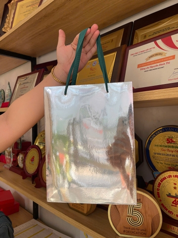 Túi giấy có sẵn màu bạc (27x21x7cm)