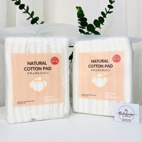 NATURAL -  Bông Tẩy Trang 3 Lớp Natural cotton pads ( COMBO 4 )