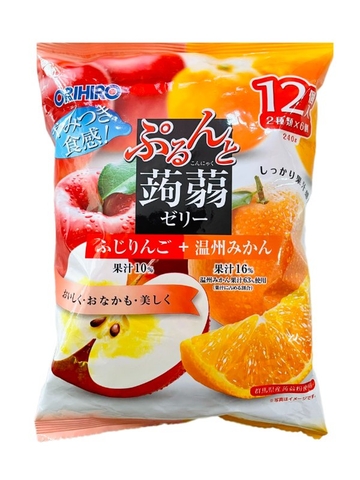 Thạch Orihiro vị táo và quýt (20gx12 cái) - Hàng Nhật nội địa