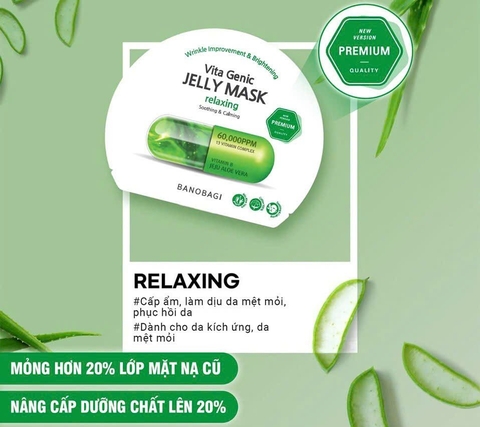 Banobagi Vita jelly - Mặt nạ phục hồi relaxing 10m (xanh lá)