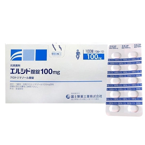 ELCIDO - Viên đặt nấm âm đạo 100mg (trắng xanh)- vỷ