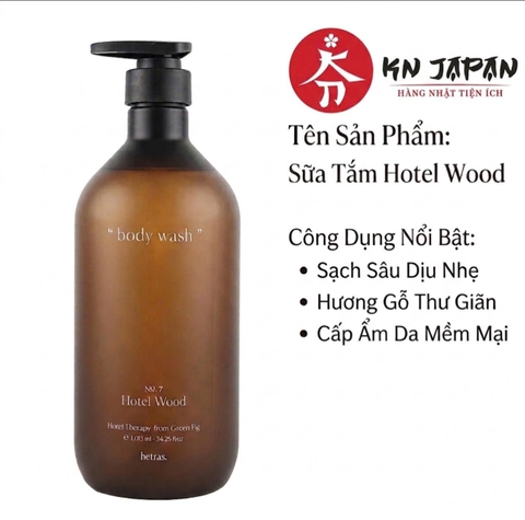 HETRAS - Tắm nước hoa 1013ml HOTEL WOOD (NO.07)