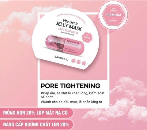 Banobagi Vita jelly - Mặt nạ se lcl Pore Tightening 10m (hồng)