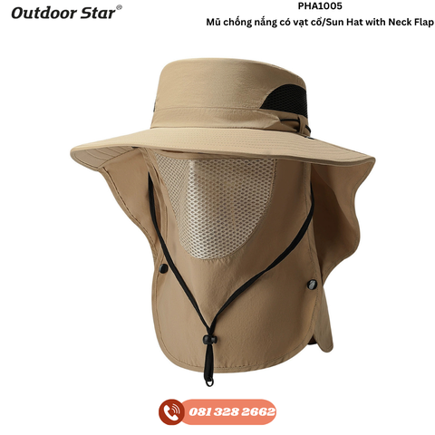 Sun Hat with Neck Flap