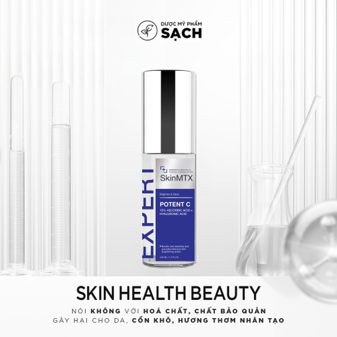 SKINMTX POTENT C - Serum Vitamin C 15%: Giải Pháp Chống Oxy Hóa Đỉnh Cao Cho Làn Da Sáng Mịn