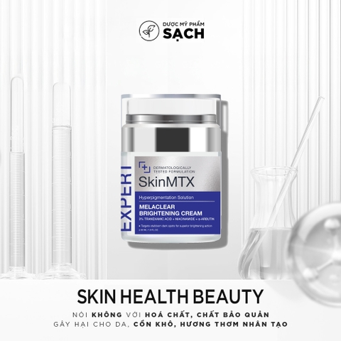 SKINMTX MELACLEAR BRIGHTENING CREAM: Kem Hỗ Trợ Điều Trị Sắc Tố Mạnh Mẽ, Dưỡng Da Sáng Khỏe