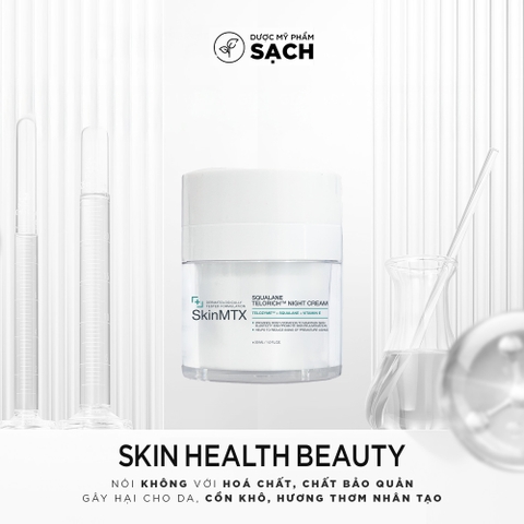 SKINMTX SQUALANE TELORICH NIGHT CREAM: Kem Dưỡng Trẻ Hóa Ban Đêm – Tái Sinh Làn Da Sau Giấc Ngủ