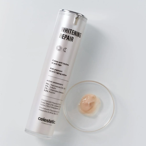 CELESTETIC WHITENING REPAIR/ KEM LÀM SÁNG DA, MỜ ĐỐM NÂU, TRẺ HOÁ LÝ TƯỞNG CHO MỌI LÀN DA