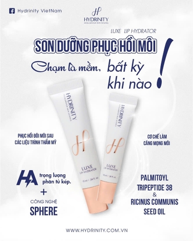 HYDRINITY LUXE LIP HYDRATOR: Khoa Học Gặp Gỡ Sang Trọng - "Filler Không Tiêm" Cho Đôi Môi Căng Mọng