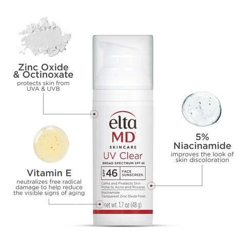 EltaMD UV Clear Broad-Spectrum SPF 46/ KEM LÝ TƯỞNG DÀNH CHO DA DỄ BỊ MỤN