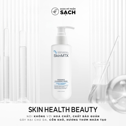 SKINMTX RADIANCE CLEANSING WASH: Gel Rửa Mặt Làm Sáng Da & Giảm Sắc Tố
