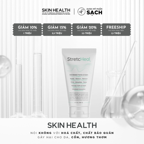 KEM TRỊ RẠN & SẸO STRETCHEAL Stretch Mark & Scar Treatment Lotion (THUẦN CHAY)