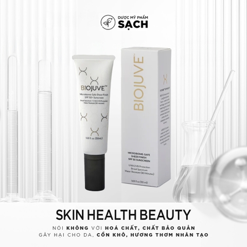 BIOJUVE SHEER FINISH SPF 50+ SUNSCREEN - Kem Chống Nắng Sinh Học SPF50+ : Lá Chắn Hoàn Hảo Cho Làn Da Khỏe Mạnh Và Hệ Vi Sinh Vật
