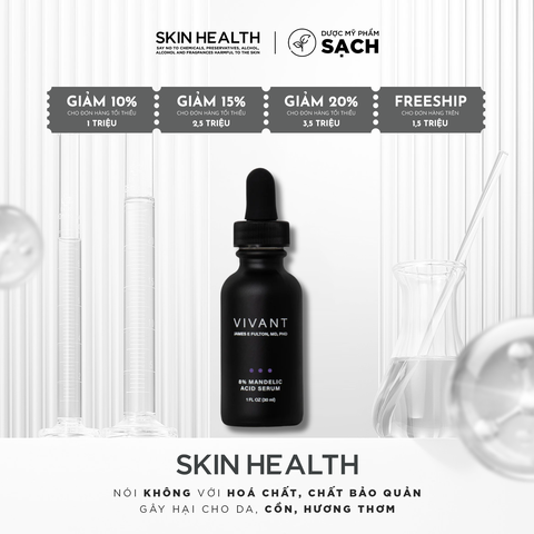Vivant Skincare 8% Mandelic Acid - Serum Tái Tạo Da Chuyên Sâu Cho Làn Da Sáng Mịn, Sạch Mụn Chuẩn Y Khoa