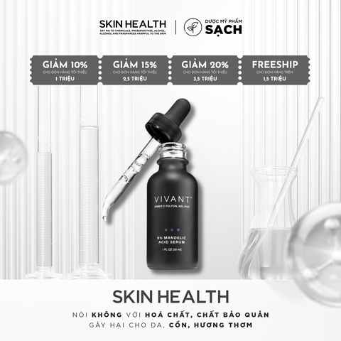Vivant Skincare 8% Mandelic Acid - Serum Tái Tạo Da Chuyên Sâu Cho Làn Da Sáng Mịn, Sạch Mụn Chuẩn Y Khoa