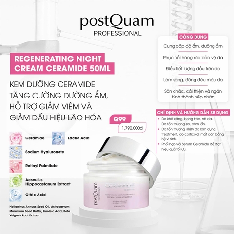 POSTQUAM Regenerating Night Cream Ceramide 50ml