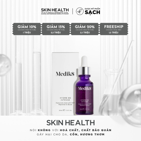 Medik8 Hydr8 B5 Intense/ SERUM PHỤC HỒI- DƯỠNG ẨM- LÀM SÁNG- TRẺ HOÁ DA