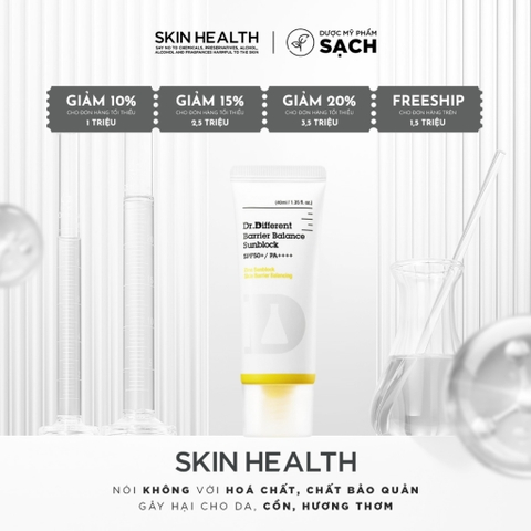 DR.DIFFERENT BARRIER BALANCE SUNBLOCK/ KEM CHỐNG NẮNG PHÙ HỢP VỚI MỌI LÀN DA
