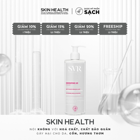 SVR SENSIFINE AR Micellar Water/ NƯỚC TẨY TRANG DÀNH CHO NHẠY CẢM- DỄ KÍCH ỨNG