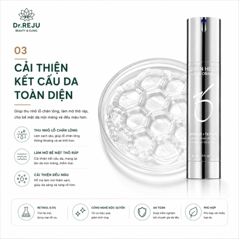 ZO® Skin Health Wrinkle + Texture 0.5% Retinol – Hỗ trợ cải thiện nếp nhăn và bề mặt da