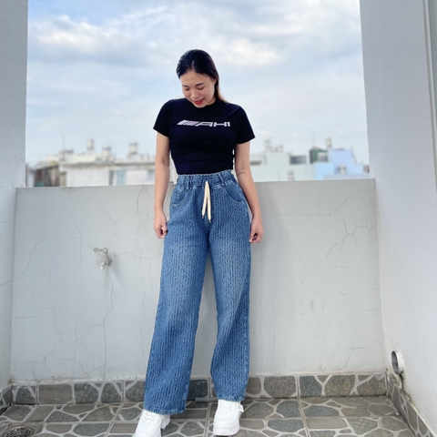 Quần suông lưng thun Nhạt 0047