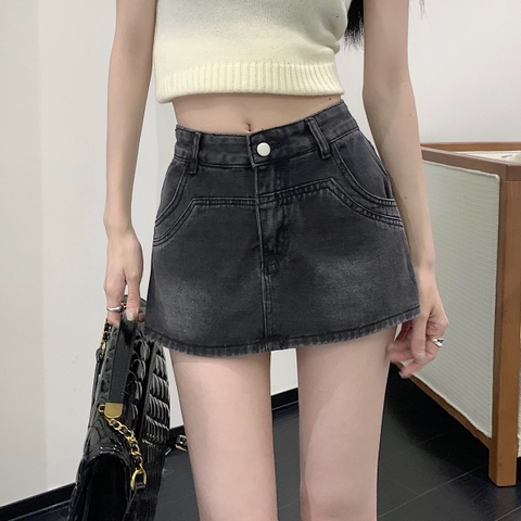 QUẦN VÁY COTTON XÁM WAS 0131