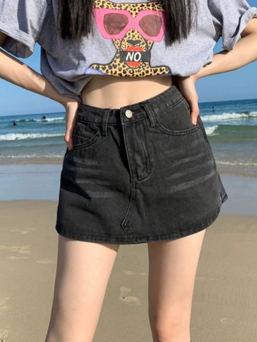 QUẦN VÁY COTTON XÁM 0122