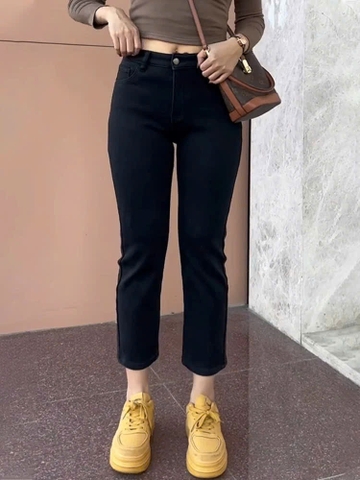 9 TẤC JEANS ĐEN PHOM BAGGY 0145