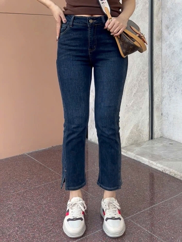 9 TẤC JEANS XANH ĐẬM XẺ LAI 0147