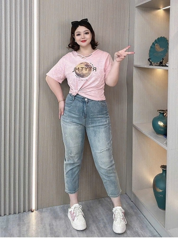 QUẦN JEANS 9 TẤC XANH NHẠT RÁCH 0151
