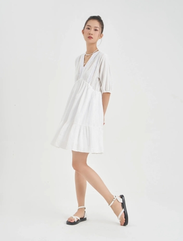 Váy ren nữ cotton dáng babydoll