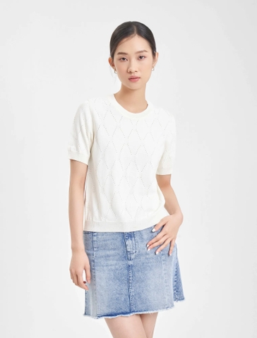 Áo Len Nữ Cộc Tay Dáng Rộng