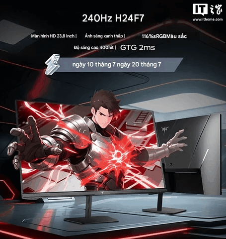 KTC H24F7 ra mắt: Màn hình Fast IPS 24