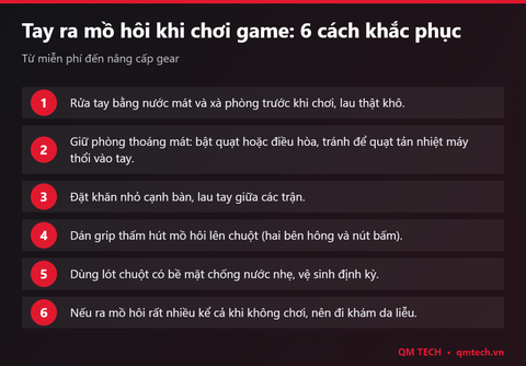 Tay ra mồ hôi khi chơi game: Nguyên nhân và 6 cách khắc phục để chuột không trơn tay