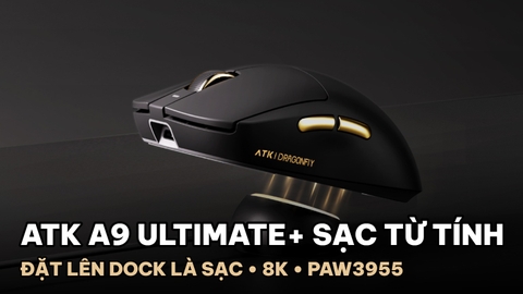 ATK A9 Ultimate+ ra bản sạc từ tính: đặt lên dock là sạc, 8K