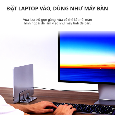 [NEW] Đế dựng Laptop dọc bằng nhôm