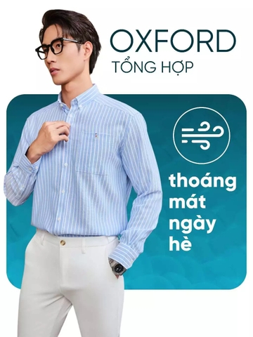 HUSSIO® Áo sơ mi ANCHOR STRIPES