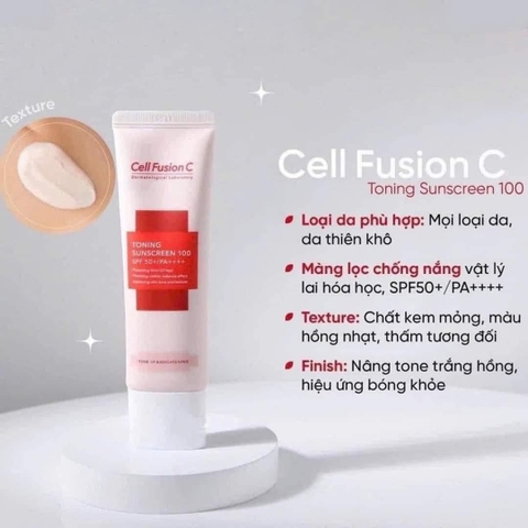 Kem Chống Nắng Cell Fusion C Hồng Nâng Tông Da Trắng Hồng SPF50+/ PA++++ 50ml