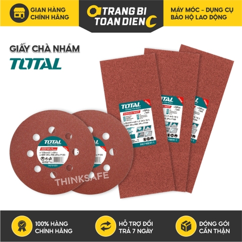 Giấy chà nhám Total, kích thước 125mm - 231mm, giấy nhám tròn, chữ nhật dễ dàng thao tác, chính hãng