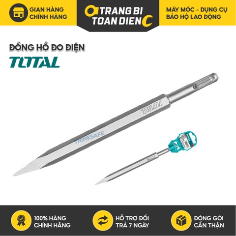 Mũi đục đuôi gài Total, mũi đục dẹp và mũi đục nhọn chuyên dùng để đục, khoét bề mặt cứng