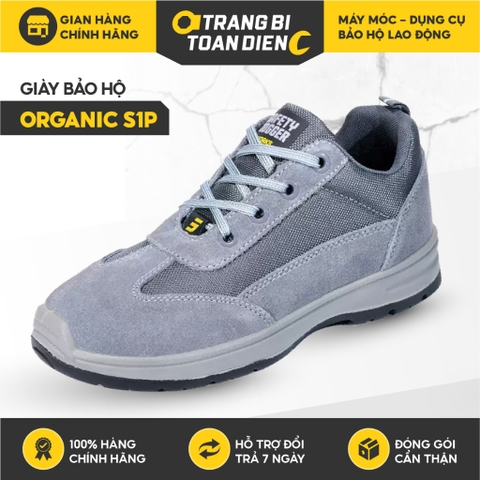 Giày bảo hộ Jogger Organic Giày lao động nam/nữ siêu nhẹ da lộn, chống đinh chống trượt cao cấp - Trang bị toàn diện
