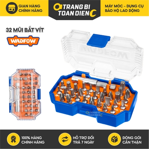 Bộ 32 mũi bắt vít đa năng Wadfow WBS3B32 gồm 31 mũi bắt vít và 1 đầu vặn chất liệu thép crv