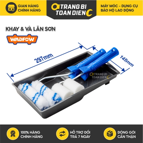 Bộ khay và con lăn sơn 7 trong 1 Wadfow WCB3H71 gồm khung lăn hình trụ vỏ lăn polyester khay sơn